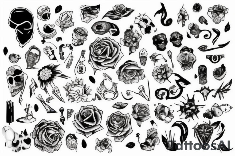 Art Styles in one tattoo idea