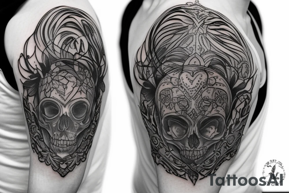 Shoulder shield gothic black. tattoo idea