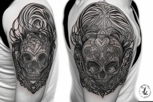Shoulder shield gothic black. tattoo idea