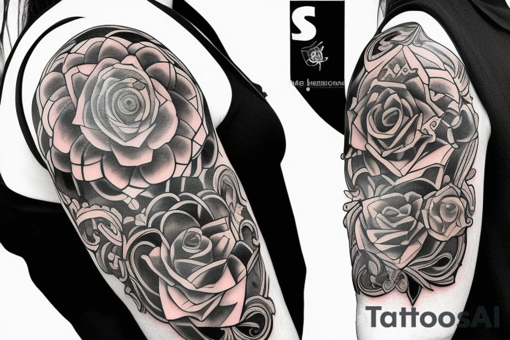Shoulder shield gothic black. tattoo idea