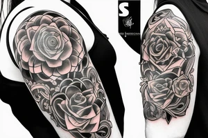 Shoulder shield gothic black. tattoo idea