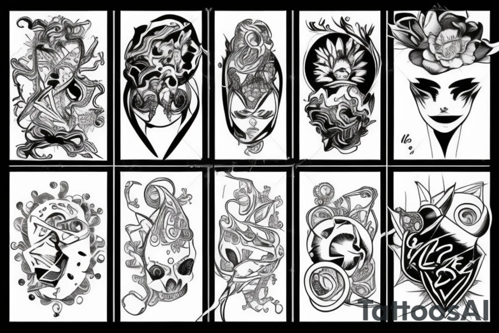 cyber tattoo lines tattoo idea