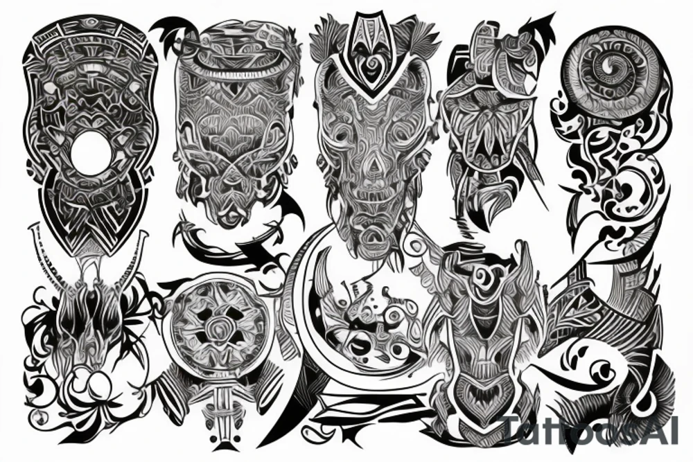 tribal tattoo lines tattoo idea