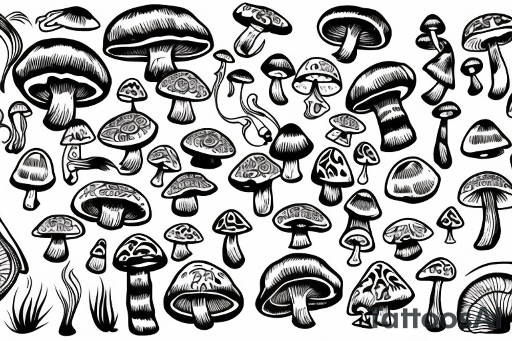tribal tattoo mushroom tattoo idea