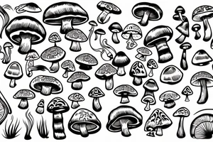 tribal tattoo mushroom tattoo idea