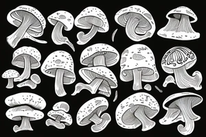 tribal tattoo mushroom tattoo idea