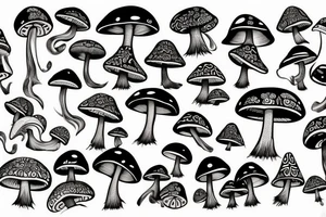tribal tattoo mushroom tattoo idea