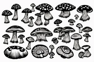 tribal tattoo mushroom tattoo idea