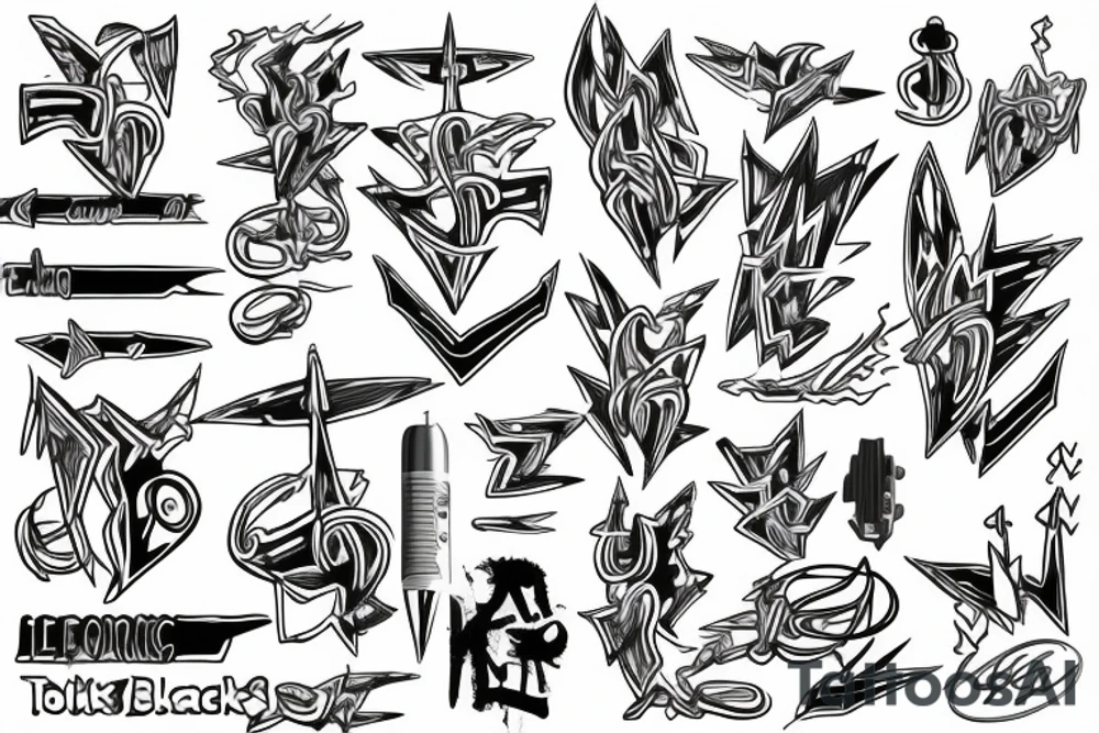 Lighting bolts for back tattoo idea