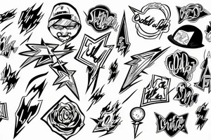 Lighting bolts tattoo idea