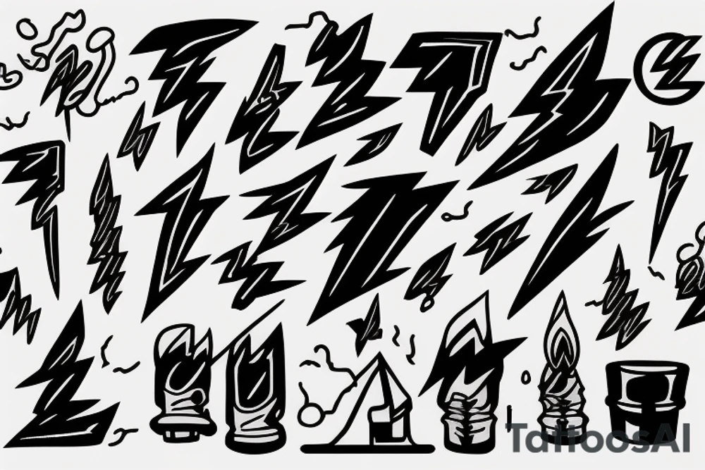 Lighting bolts tattoo idea