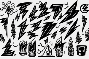 Lighting bolts tattoo idea