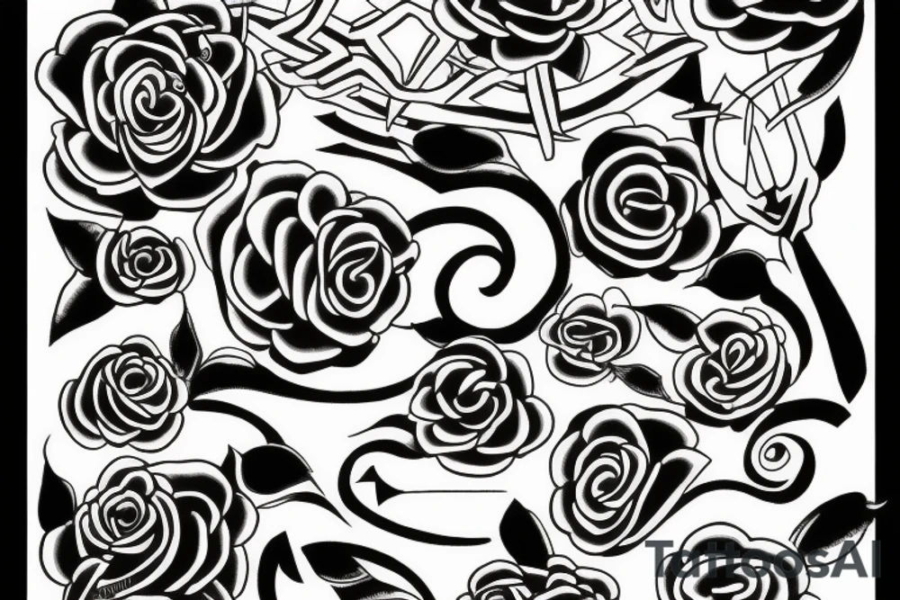 Pohenix with japanos lines tattoo idea