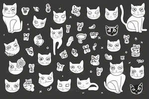 Black cat with a cute sweater tattoo idea
