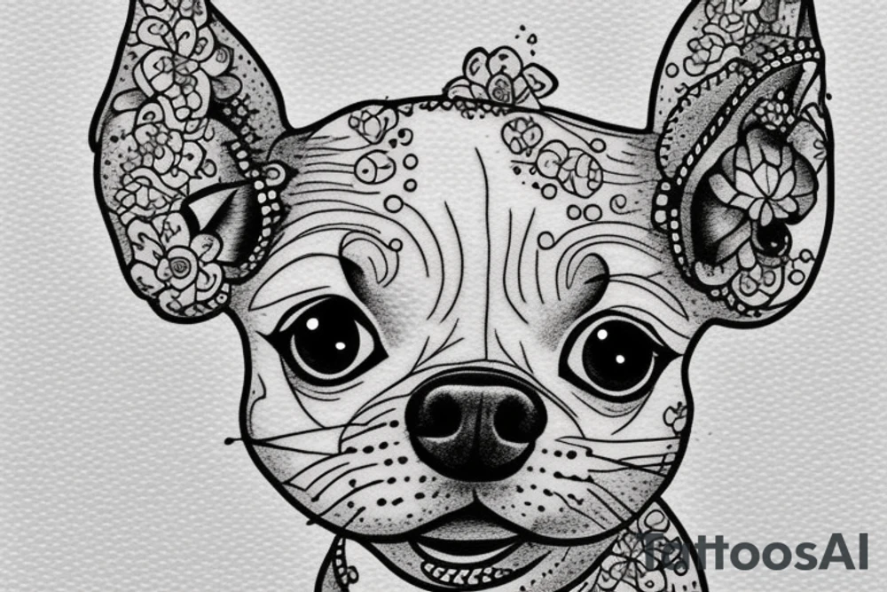 teacup chihuahua named sage tattoo idea