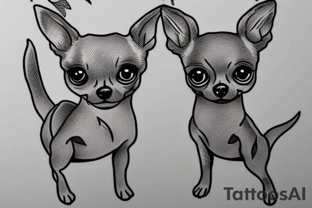 teacup chihuahua named sage tattoo idea