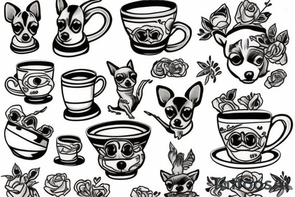 teacup chihuahua named sage tattoo idea