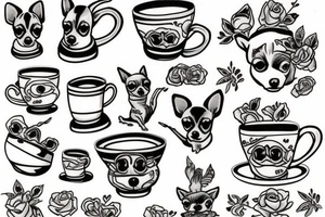 teacup chihuahua named sage tattoo idea