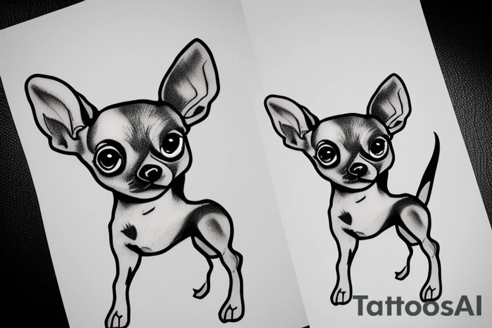 teacup chihuahua named sage tattoo idea