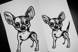 teacup chihuahua named sage tattoo idea