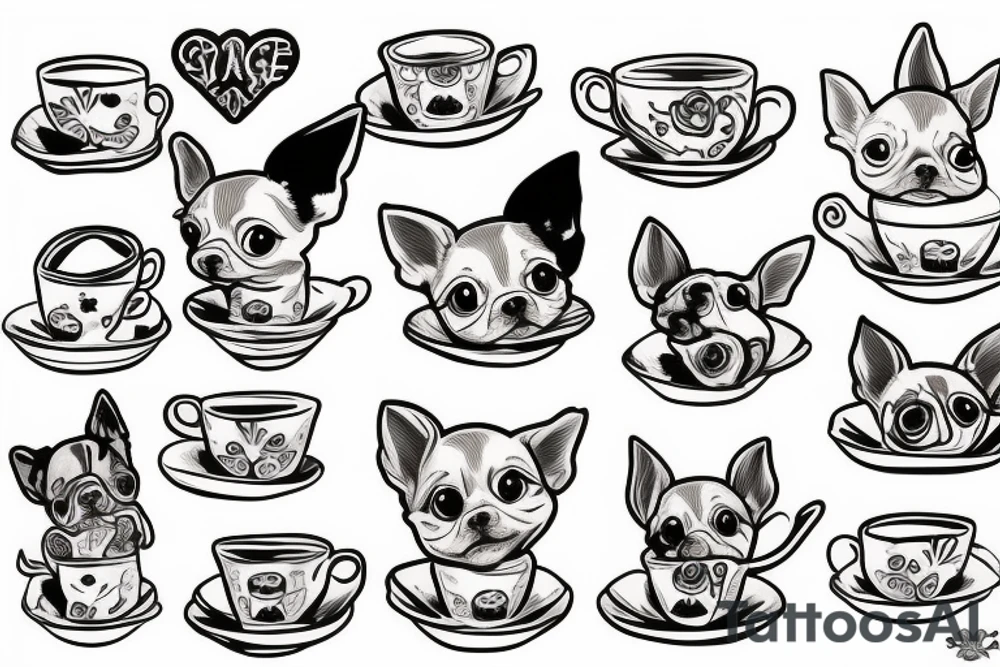 teacup chihuahua named sage tattoo idea