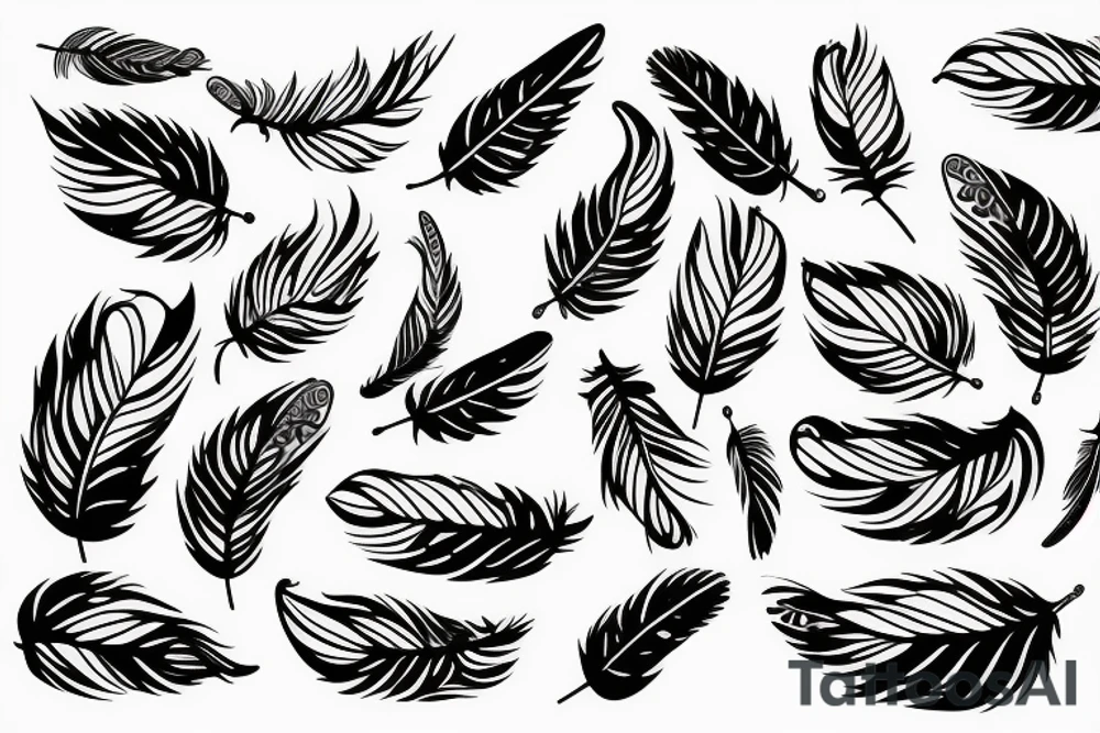 electronic board with feathers tattoo idea