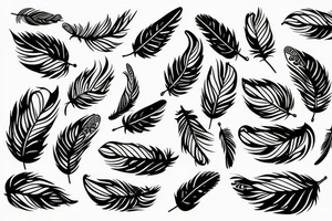 electronic board with feathers tattoo idea