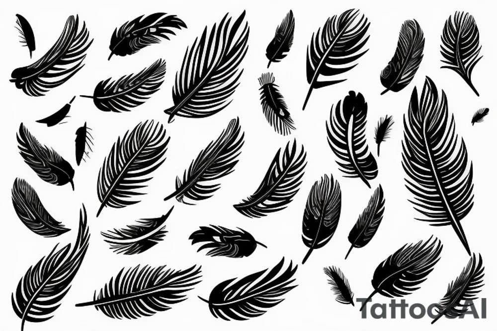 electronic board with feathers tattoo idea