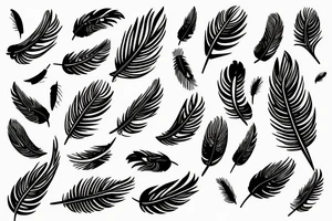 electronic board with feathers tattoo idea