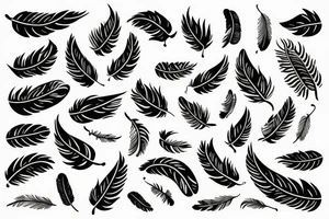 electronic board with feathers tattoo idea