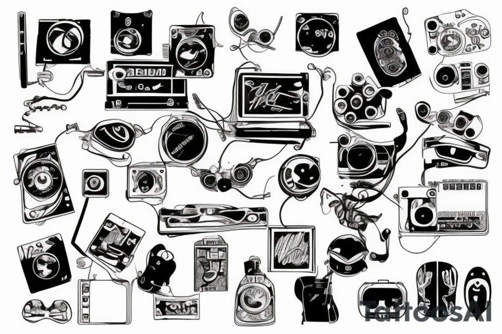 electronic board tattoo idea