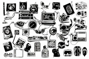 electronic board tattoo idea