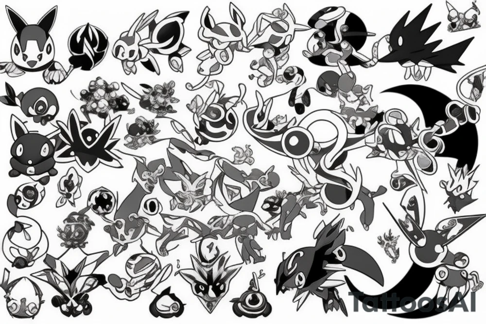 Cancer Zodiac mixed with Pokemon tattoo idea