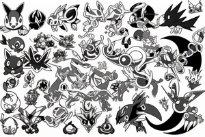 Cancer Zodiac mixed with Pokemon tattoo idea