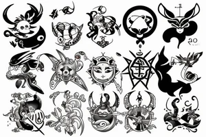 Cancer Zodiac astrology tattoo idea