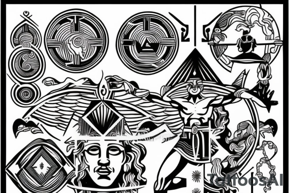 greek god holding the world tattoo idea