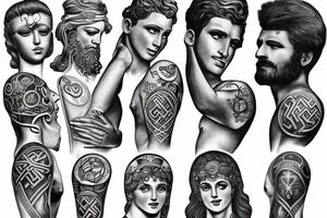 greek god holding the world tattoo idea