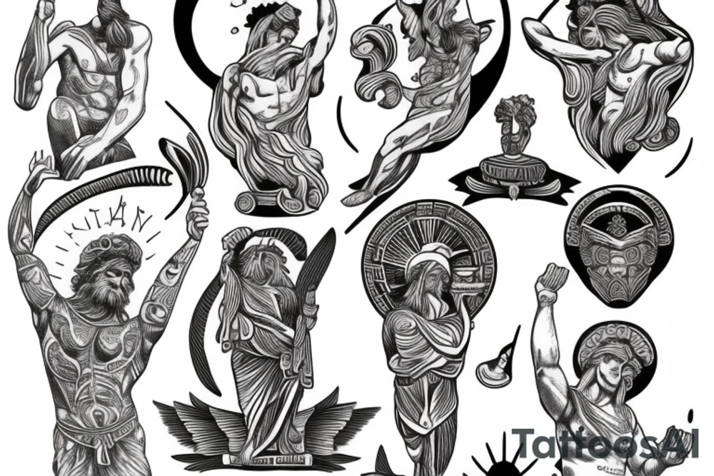 greek god holding the world tattoo idea