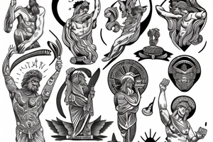 greek god holding the world tattoo idea