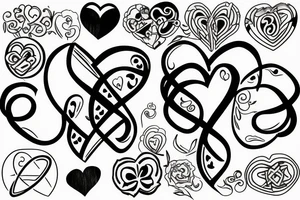 A heart (or other symbol to represent family and love) mixed with the infinity symbol (to represent forever) tattoo idea