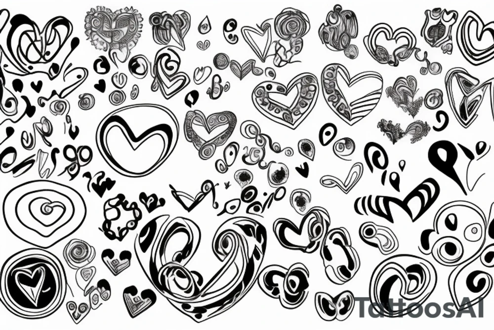 A single heart draw into an infinity symbol tattoo idea