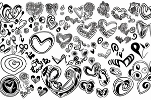 A single heart draw into an infinity symbol tattoo idea