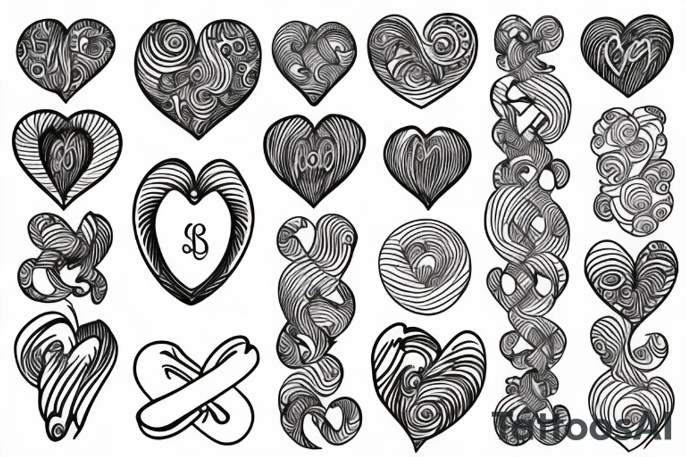 A single heart draw into an infinity symbol tattoo idea