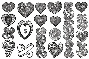 A single heart draw into an infinity symbol tattoo idea