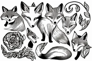 beautiful fox tattoo idea