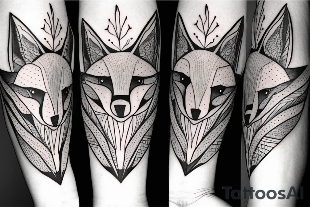 beautiful fox tattoo idea