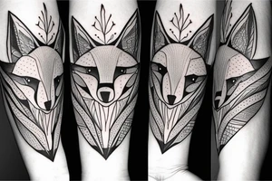 beautiful fox tattoo idea