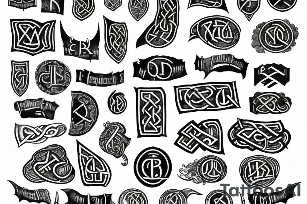 Viking runes tattoo idea