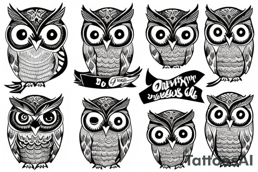 Owls tattoo idea
