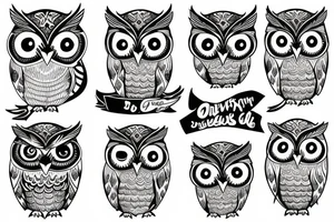 Owls tattoo idea